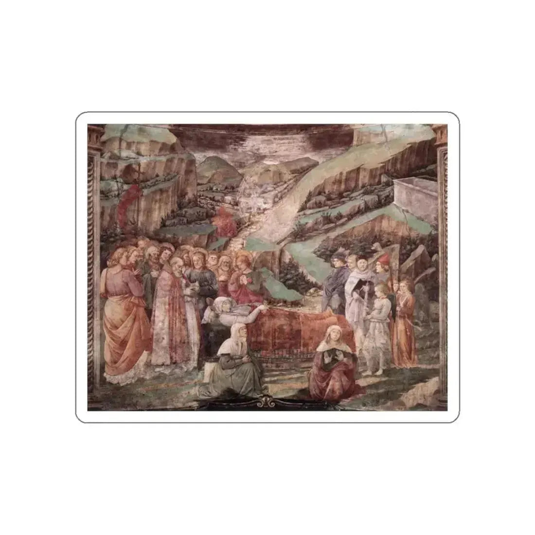 LIPPI, Fra Filippo  - 1466-69 Spoleto-Death of the Virgin (Artwork) STICKER Vinyl Die-Cut Decal White Die-Cut 2 Inch - The Sticker Space