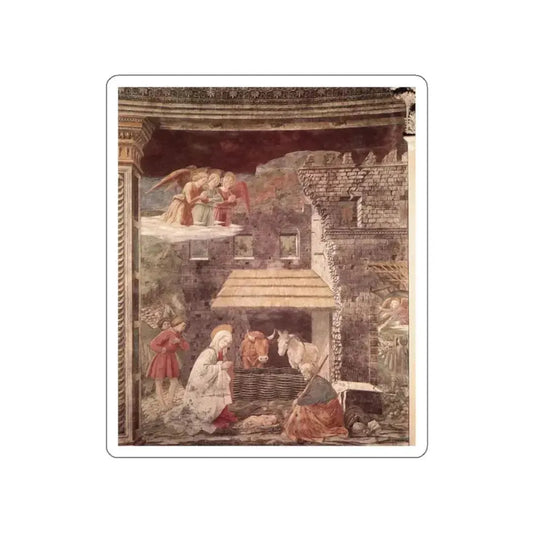 LIPPI, Fra Filippo  - 1466-69 Spoleto-Nativity (Artwork) STICKER Vinyl Die-Cut Decal White Die-Cut 2 Inch - The Sticker Space