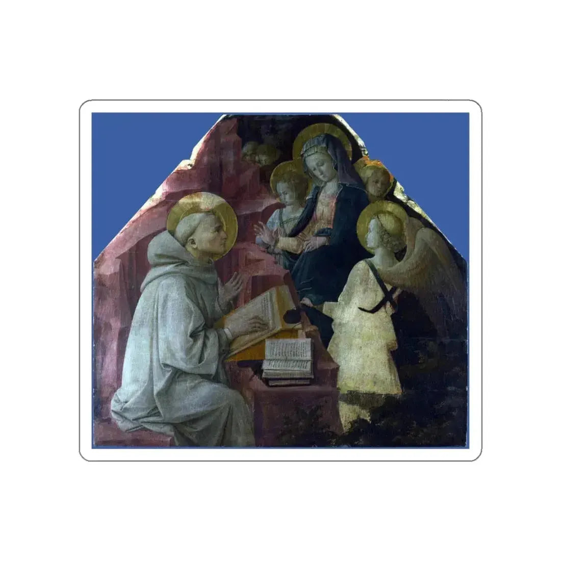 LIPPI, Fra Filippo - Saint Bernard's Vision of the Virgin (Artwork) STICKER Vinyl Die-Cut Decal White Die-Cut 6 Inch - The Sticker Space