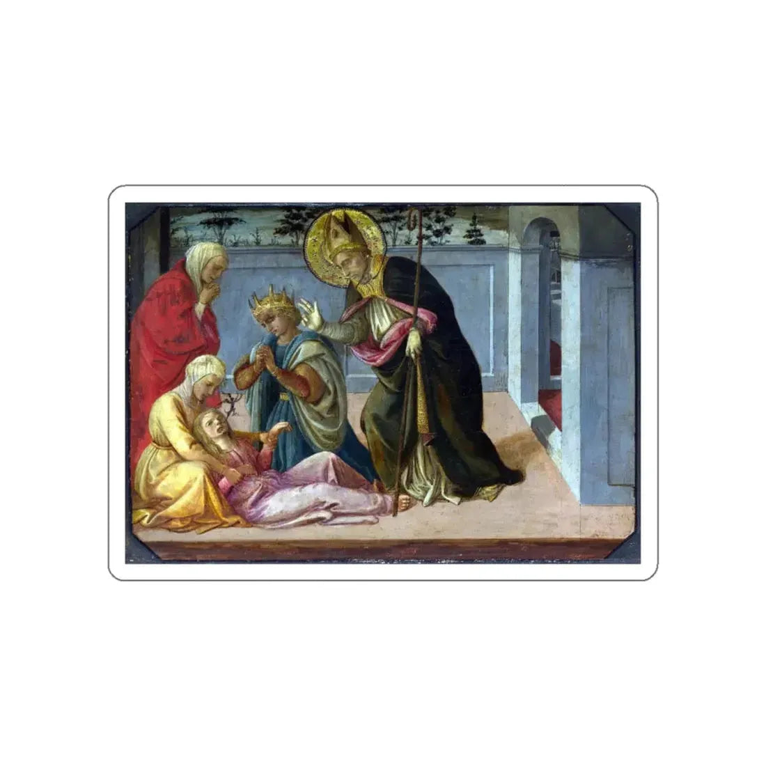 LIPPI, Fra Filippo - Saint Zeno exorcising the Daughter of Gallienus (Artwork) STICKER Vinyl Die-Cut Decal - The Sticker Space
