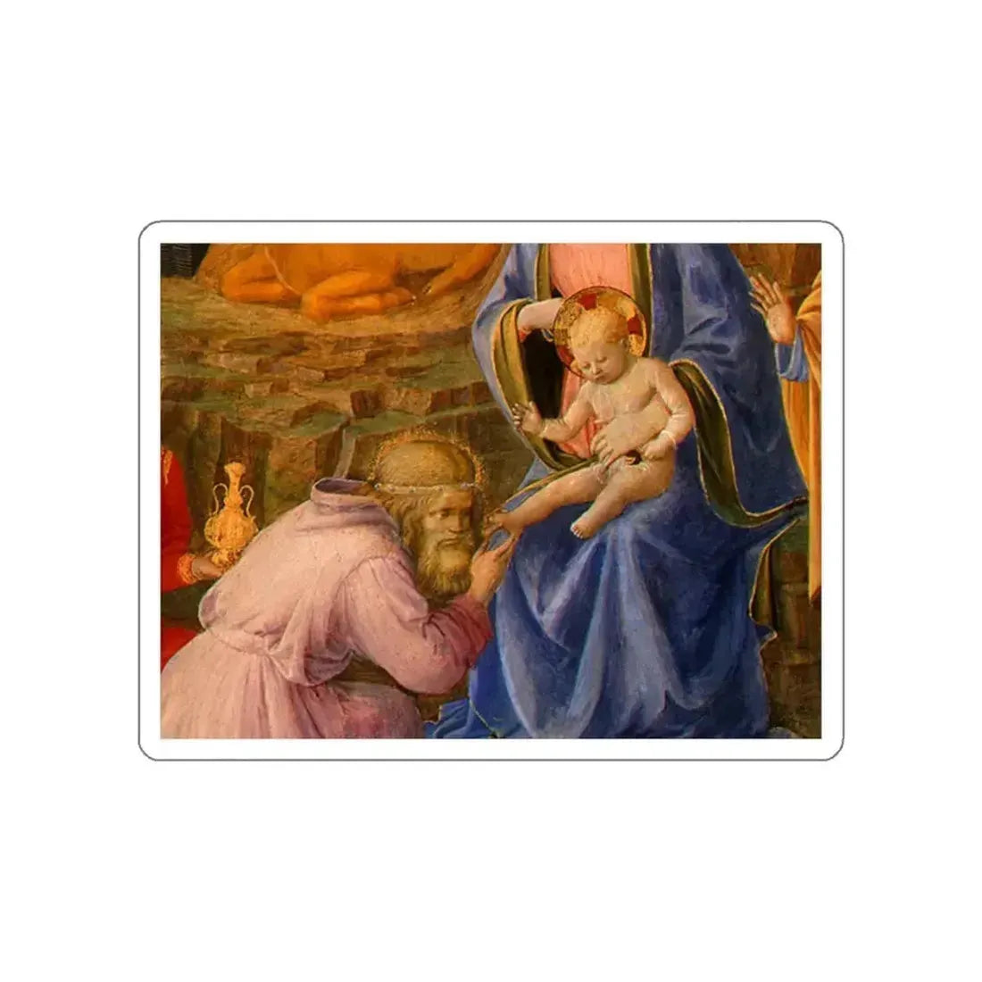 LIPPI, Fra Filippo - The Adoration of the Magi 12 (Artwork) STICKER Vinyl Die-Cut Decal White Die-Cut 3 Inch - The Sticker Space