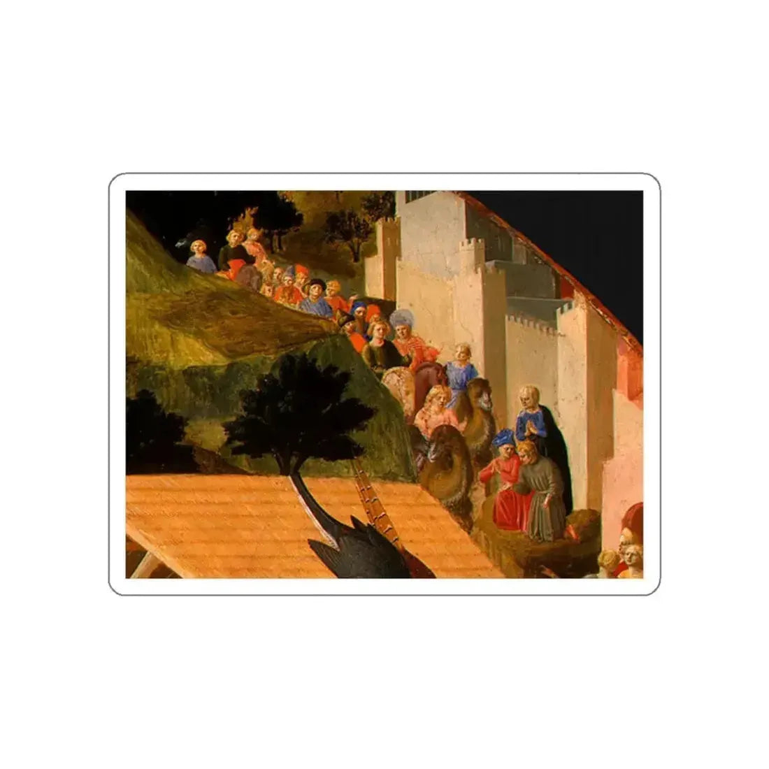 LIPPI, Fra Filippo - The Adoration of the Magi 16 (Artwork) STICKER Vinyl Die-Cut Decal White Die-Cut 3 Inch - The Sticker Space