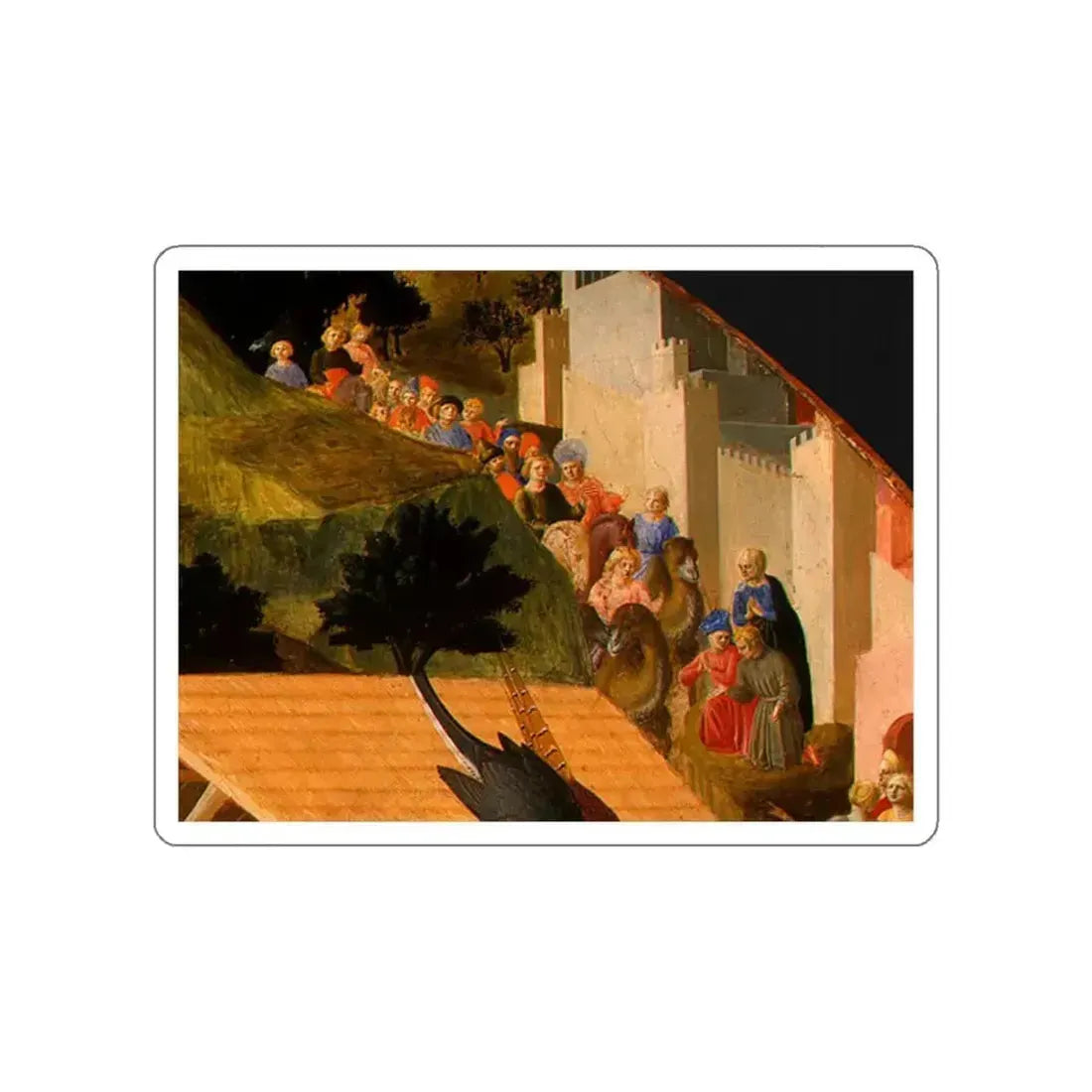 LIPPI, Fra Filippo - The Adoration of the Magi 16 (Artwork) STICKER Vinyl Die-Cut Decal White Die-Cut 4 Inch - The Sticker Space
