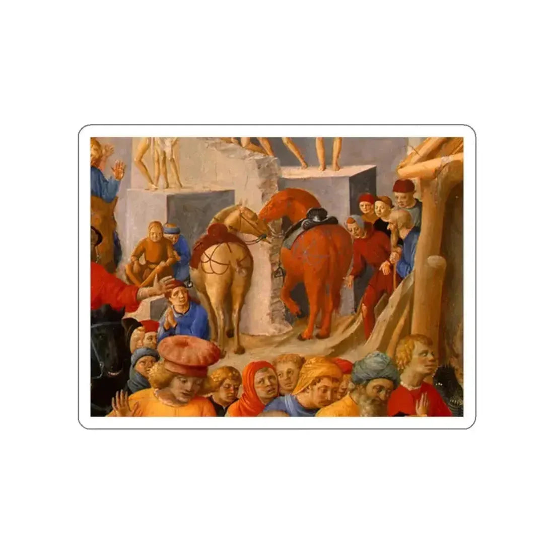 LIPPI, Fra Filippo - The Adoration of the Magi 4 (Artwork) STICKER Vinyl Die-Cut Decal White Die-Cut 2 Inch - The Sticker Space