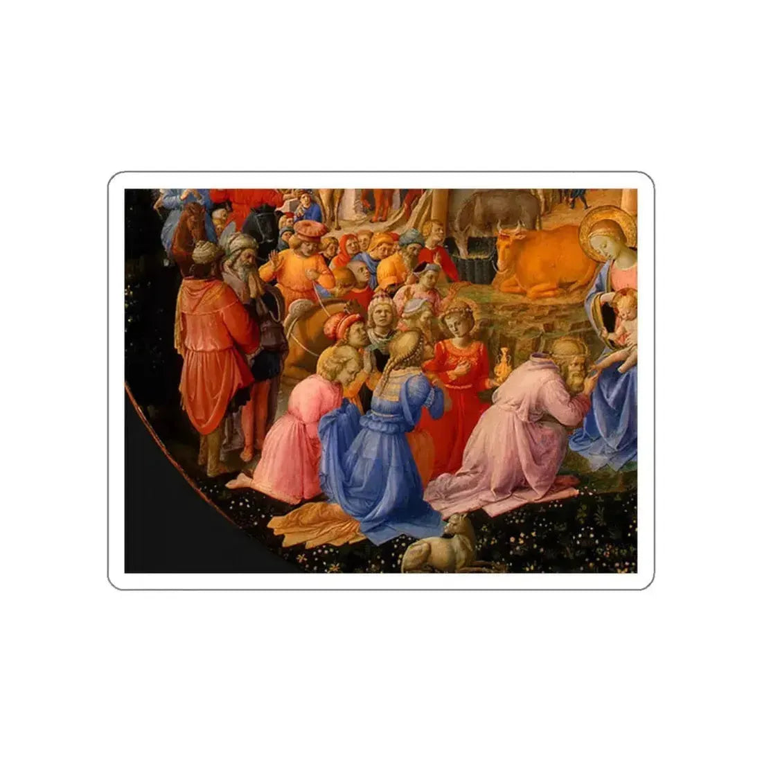 LIPPI, Fra Filippo - The Adoration of the Magi 6 (Artwork) STICKER Vinyl Die-Cut Decal White Die-Cut 4 Inch - The Sticker Space