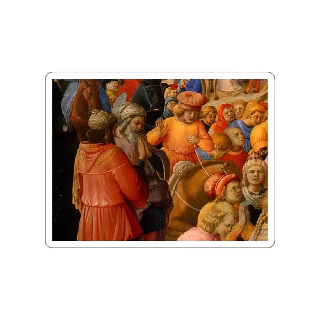 LIPPI, Fra Filippo - The Adoration of the Magi 7 (Artwork) STICKER Vinyl Die-Cut Decal White Die-Cut 6 Inch - The Sticker Space