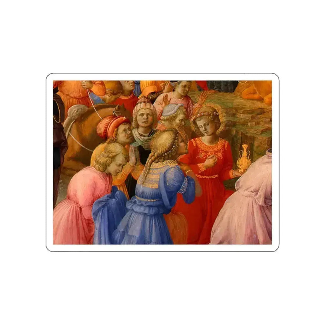 LIPPI, Fra Filippo - The Adoration of the Magi 9 (Artwork) STICKER Vinyl Die-Cut Decal White Die-Cut 6 Inch - The Sticker Space