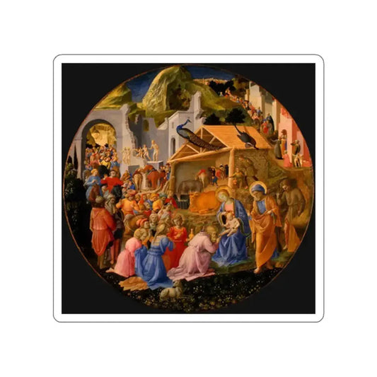 LIPPI, Fra Filippo - The Adoration of the Magi (Artwork) STICKER Vinyl Die-Cut Decal White Die-Cut 2 Inch - The Sticker Space