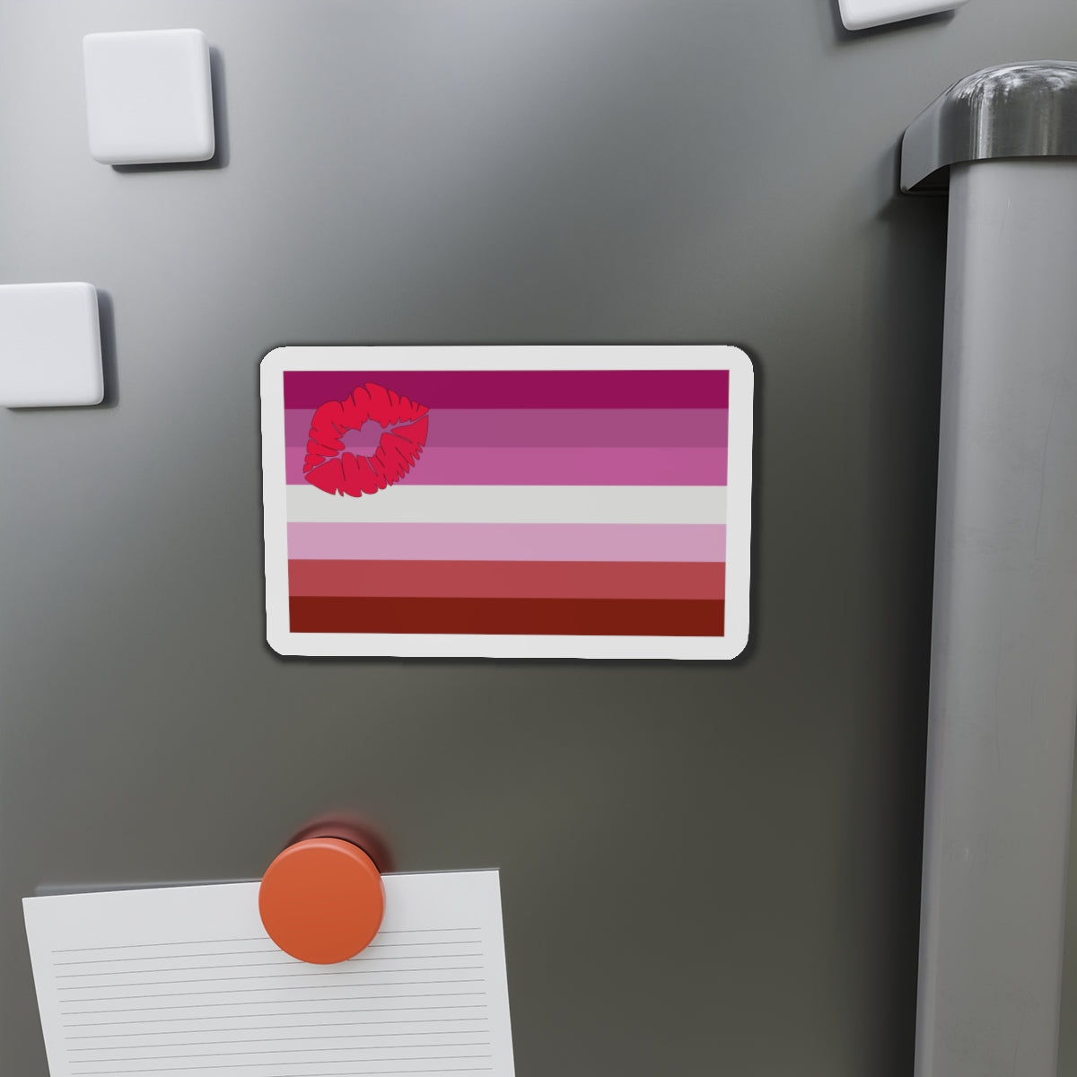 Lipstick Lesbian Pride Flag - Die-Cut Magnet-The Sticker Space