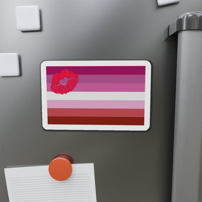 Lipstick Lesbian Pride Flag - Die-Cut Magnet-The Sticker Space