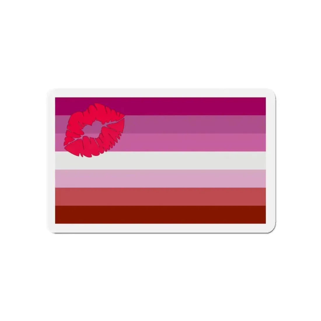 Lipstick Lesbian Pride Flag - Refrigerator Magnet 4 Inch - The Sticker Space