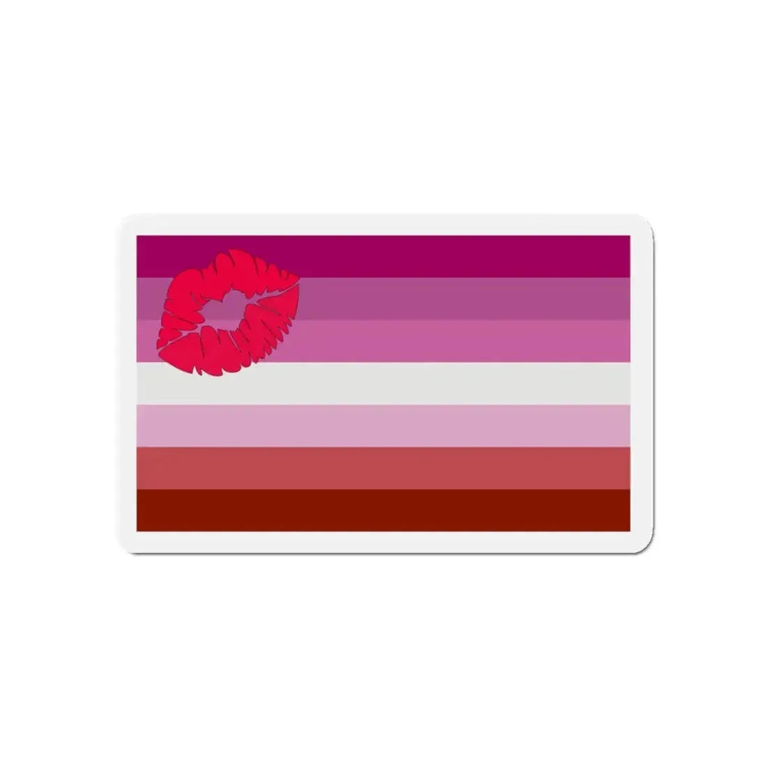 Lipstick Lesbian Pride Flag - Refrigerator Magnet 5 Inch - The Sticker Space