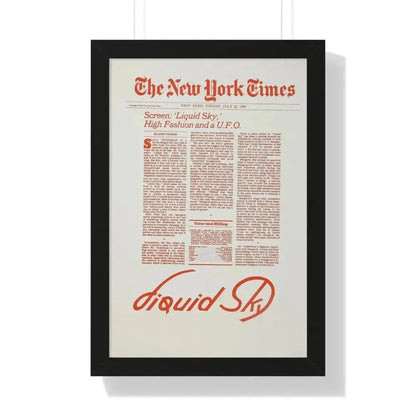 LIQUID SKY (TEASER) 1982 - Framed Movie Poster 16″ x 24″ Black - The Sticker Space