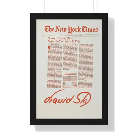 LIQUID SKY (TEASER) 1982 - Framed Movie Poster 16″ x 24″ Black - The Sticker Space