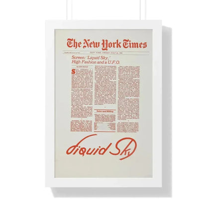 LIQUID SKY (TEASER) 1982 - Framed Movie Poster 16″ x 24″ White - The Sticker Space