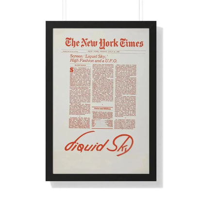 LIQUID SKY (TEASER) 1982 - Framed Movie Poster 20" x 30" Black - The Sticker Space