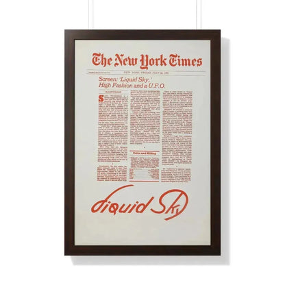 LIQUID SKY (TEASER) 1982 - Framed Movie Poster 20" x 30" Walnut - The Sticker Space