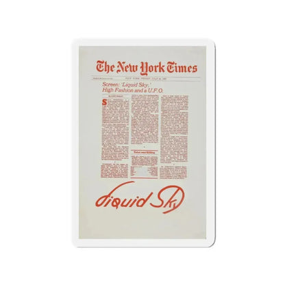 LIQUID SKY (TEASER) 1982 Movie Poster - Refrigerator Magnet 2 Inch Die-Cut - The Sticker Space