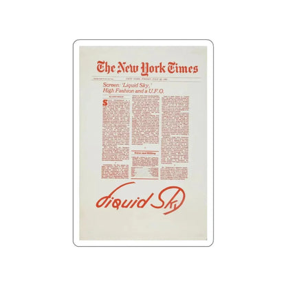 LIQUID SKY (TEASER) 1982 Movie Poster STICKER Vinyl Die-Cut Decal 2 Inch - The Sticker Space