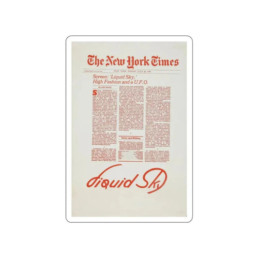 LIQUID SKY (TEASER) 1982 Movie Poster STICKER Vinyl Die-Cut Decal 2 Inch - The Sticker Space