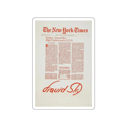 LIQUID SKY (TEASER) 1982 Movie Poster STICKER Vinyl Die-Cut Decal 3 Inch - The Sticker Space