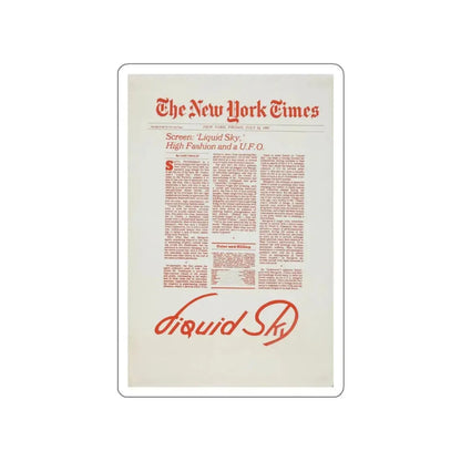 LIQUID SKY (TEASER) 1982 Movie Poster STICKER Vinyl Die-Cut Decal 5 Inch - The Sticker Space