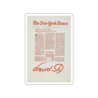 LIQUID SKY (TEASER) 1982 Movie Poster STICKER Vinyl Die-Cut Decal - The Sticker Space