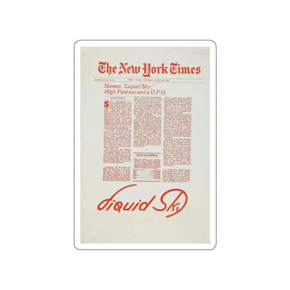 LIQUID SKY (TEASER) 1982 Movie Poster STICKER Vinyl Die-Cut Decal - The Sticker Space