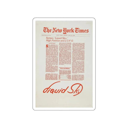 LIQUID SKY (TEASER) 1982 Movie Poster STICKER Vinyl Die-Cut Decal - The Sticker Space