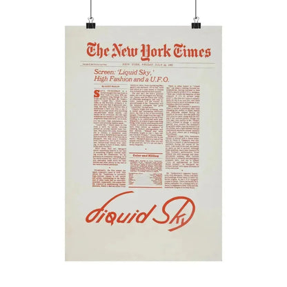 LIQUID SKY (TEASER) 1982 - Paper Movie Poster 12″ x 18″ Matte - The Sticker Space