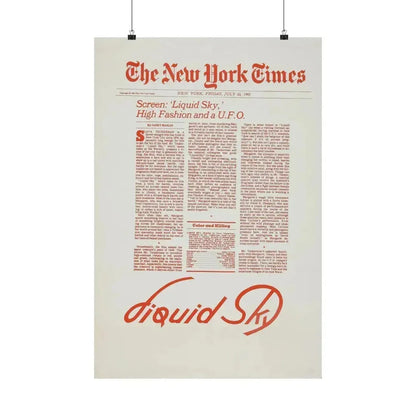 LIQUID SKY (TEASER) 1982 - Paper Movie Poster 20″ x 30″ Matte - The Sticker Space