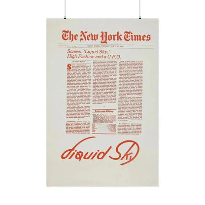 LIQUID SKY (TEASER) 1982 - Paper Movie Poster 36" x 54" Matte - The Sticker Space