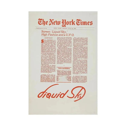 LIQUID SKY (TEASER) 1982 - Paper Movie Poster - The Sticker Space