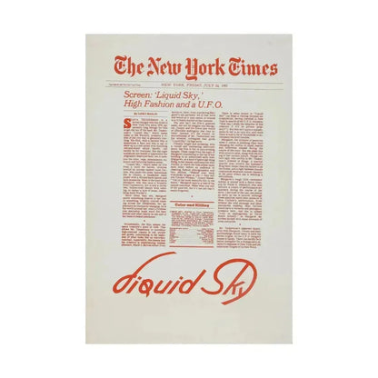 LIQUID SKY (TEASER) 1982 - Paper Movie Poster - The Sticker Space