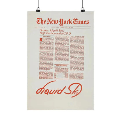 LIQUID SKY (TEASER) 1982 - Paper Movie Poster - The Sticker Space