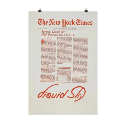 LIQUID SKY (TEASER) 1982 - Paper Movie Poster - The Sticker Space