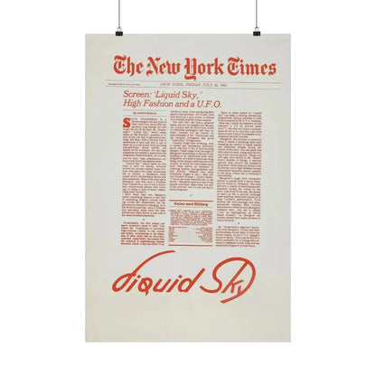 LIQUID SKY (TEASER) 1982 - Paper Movie Poster - The Sticker Space