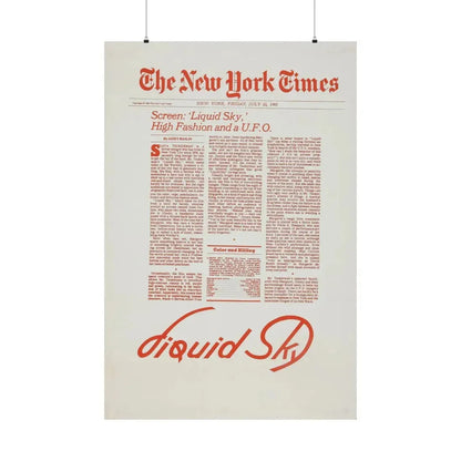 LIQUID SKY (TEASER) 1982 - Paper Movie Poster - The Sticker Space