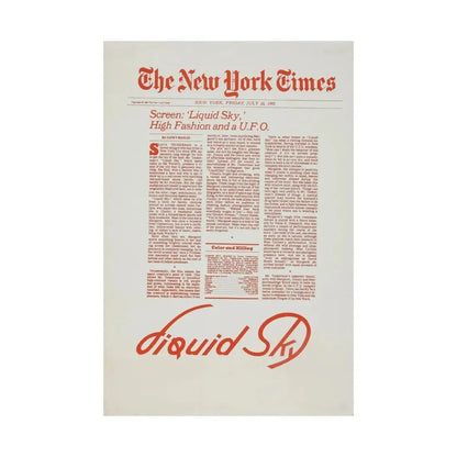 LIQUID SKY (TEASER) 1982 - Paper Movie Poster - The Sticker Space