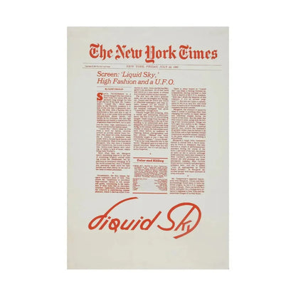 LIQUID SKY (TEASER) 1982 - Paper Movie Poster - The Sticker Space