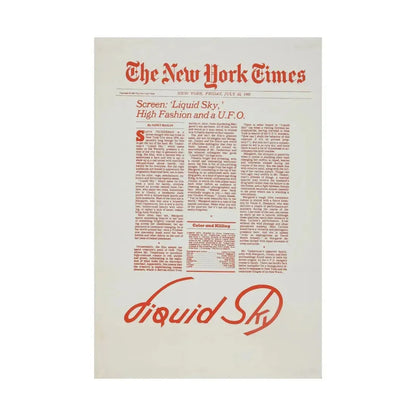 LIQUID SKY (TEASER) 1982 - Paper Movie Poster - The Sticker Space