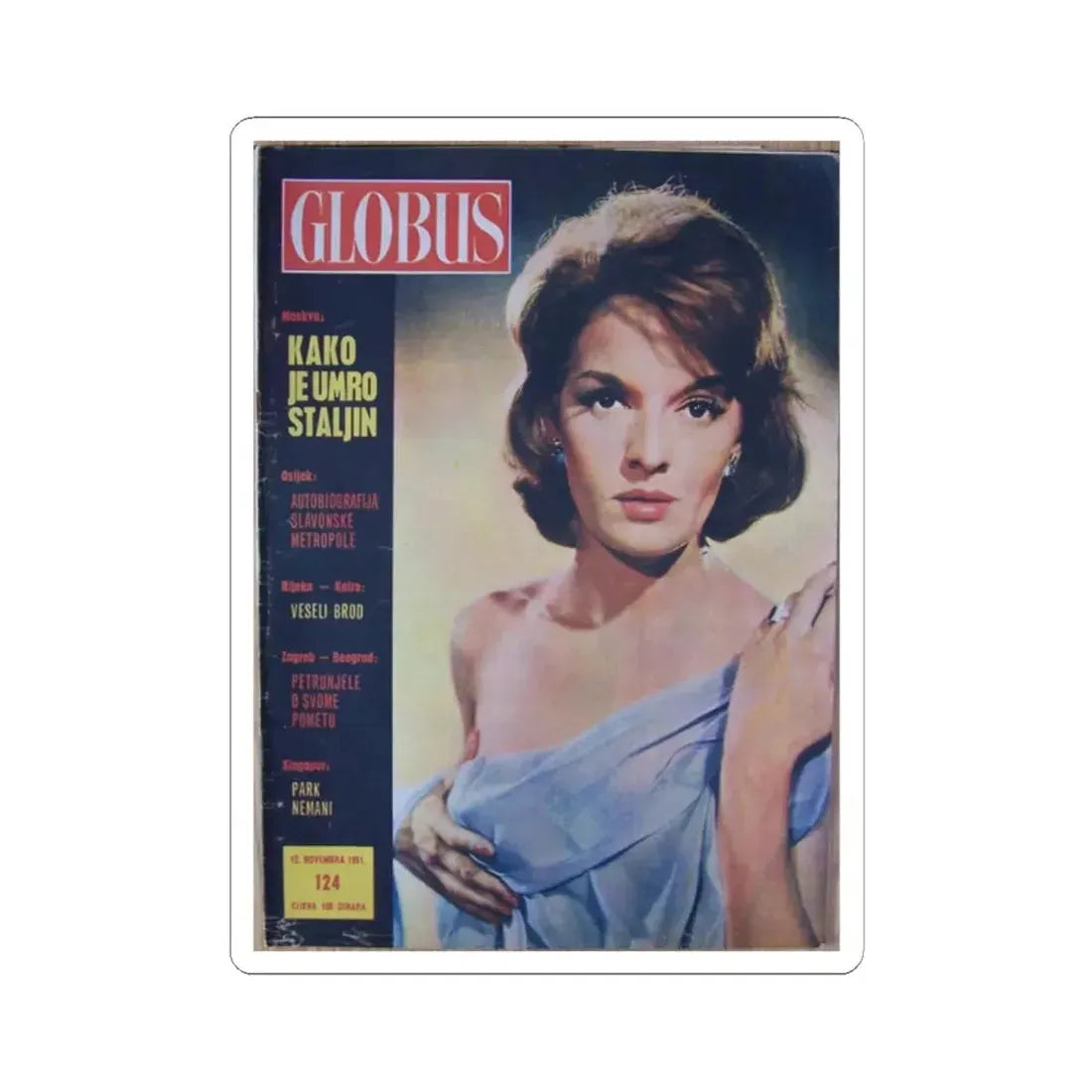 Lisa Gastoni #09 - Mag. Cover (Vintage Female Icon) STICKER Vinyl Kiss-Cut Decal 2 Inch White - The Sticker Space