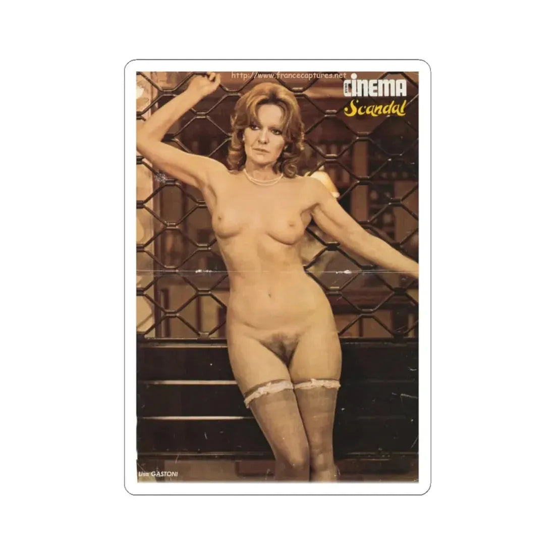 Lisa Gastoni #10 - Nude (Vintage Female Icon) STICKER Vinyl Kiss-Cut Decal 4 Inch White - The Sticker Space