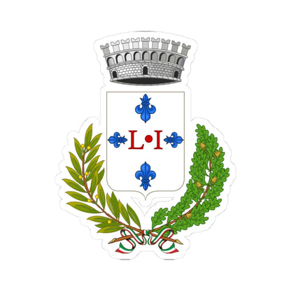 Liscia-Stemma (Italy) (Coat of Arms) STICKER Vinyl Kiss-Cut Decal 3 Inch White - The Sticker Space