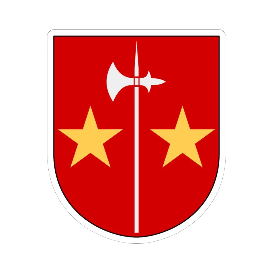 Lister vapen (Sweden) (Coat of Arms) STICKER Vinyl Kiss-Cut Decal 4 Inch White - The Sticker Space