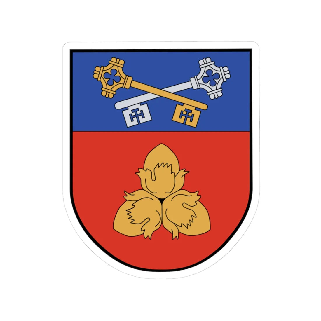 LIT VL Šalčininkai CoA (Lithuania) (Coat of Arms) STICKER Vinyl Kiss-Cut Decal 3 Inch White - The Sticker Space