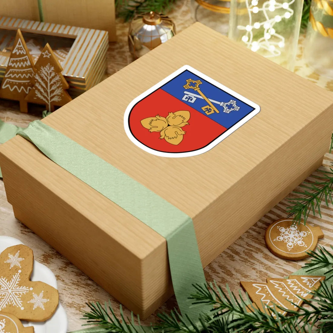 LIT VL Šalčininkai CoA (Lithuania) (Coat of Arms) STICKER Vinyl Kiss-Cut Decal - The Sticker Space