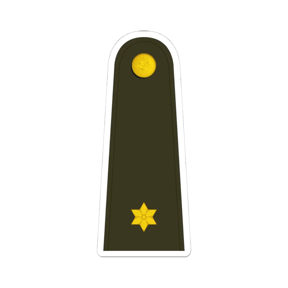 Lithuania Army OF 1a (Lithuania) (Military Rank) STICKER Vinyl Kiss-Cut Decal 4 Inch White - The Sticker Space