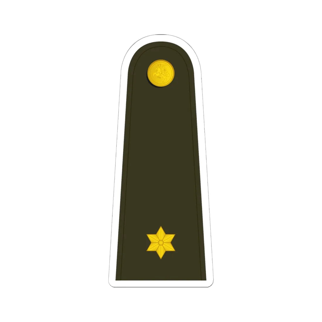 Lithuania Army OF 1a (Lithuania) (Military Rank) STICKER Vinyl Kiss-Cut Decal 6 Inch White - The Sticker Space