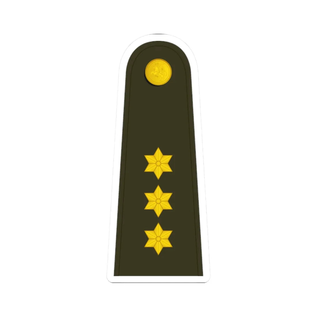 Lithuania Army OF 2 (Lithuania) (Military Rank) STICKER Vinyl Kiss-Cut Decal 2 Inch White - The Sticker Space